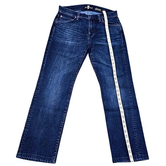 7 For All Mankind Mens Slimmy Jeans Size 31 Denim Blue - Picture 6 of 7